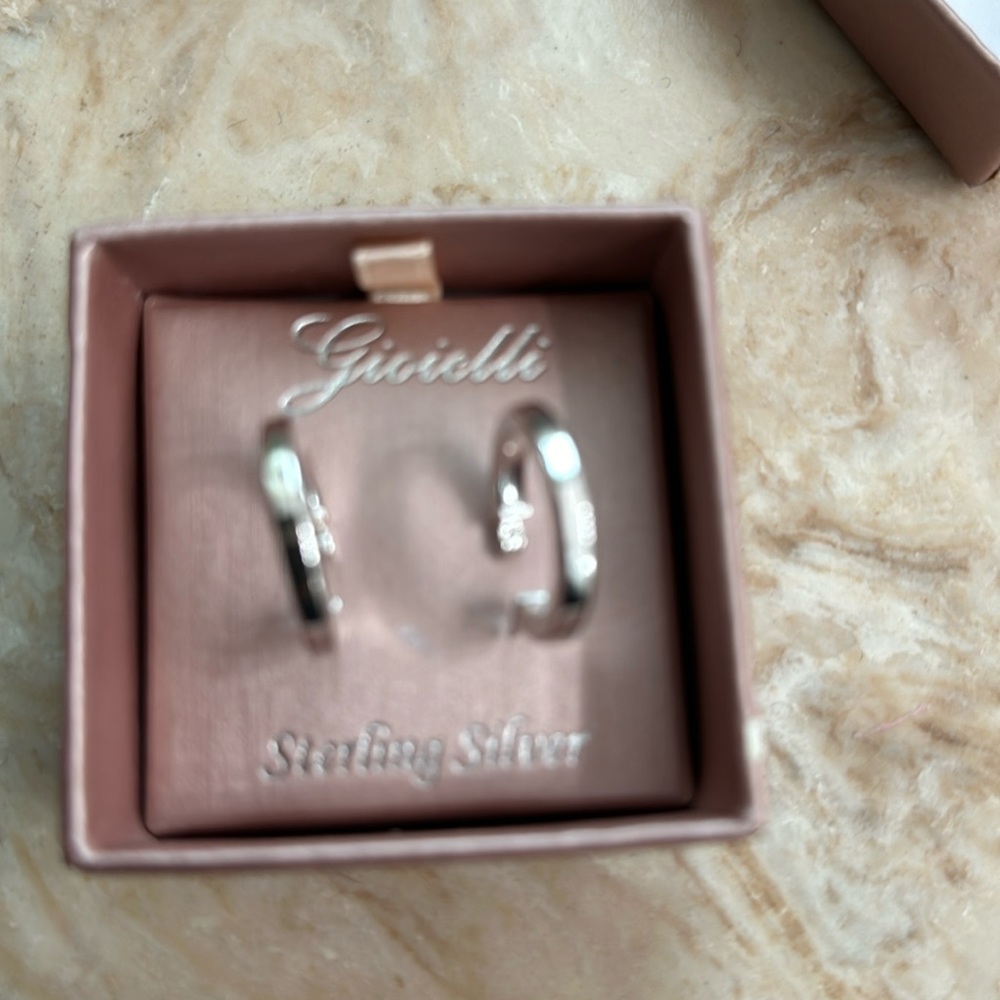 Gioielli sterlig silver hoops earrings